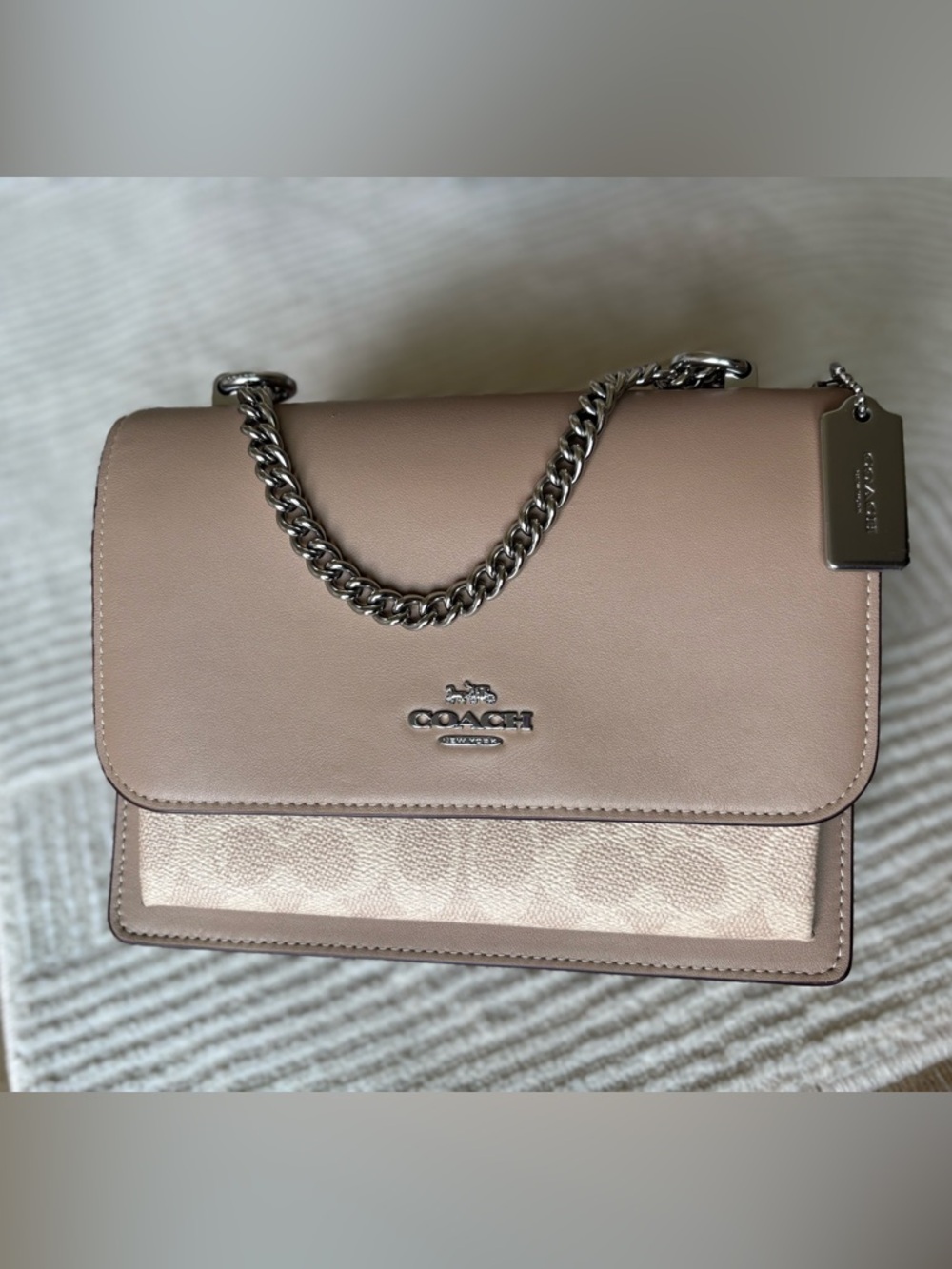 Coach Klare Crossbody Bag In Signature Canvas - Sand /Taupe/ Silver - Picture 2 of 13